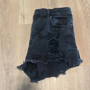 Black distressed Aeropostale jean shorts size 12